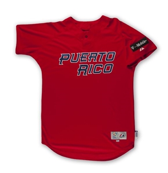 2013 Carlos Beltran World Baseball Classic Puerto Rico BP Jersey From Championship Game (MLB Authenticated) 